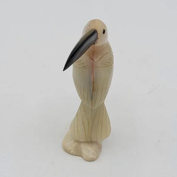 Vintage Carved Stone Toucan Figurine, 1970s Souvenir Collectible - Picture 8 of 11